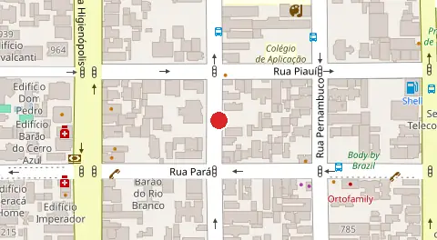 Mapa da localização