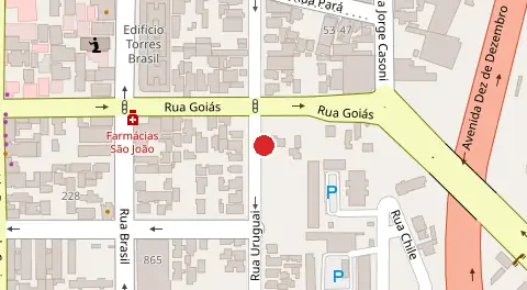 Mapa da localização