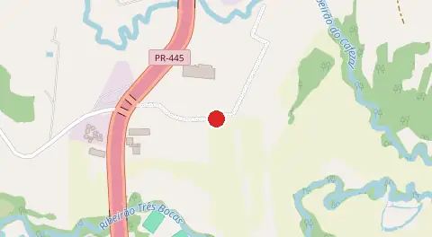 Mapa de Pr 445 Ponte Tres Bocas