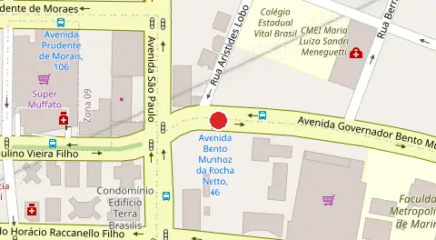Mapa da localização