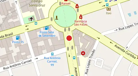 Mapa da localização