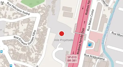 Mapa da localização