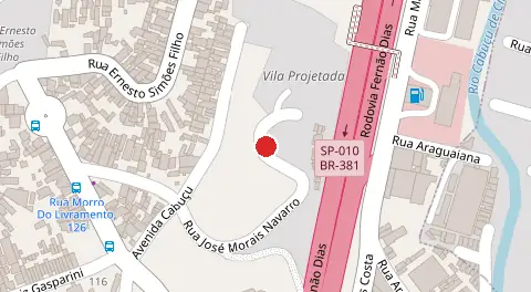 Mapa da localização