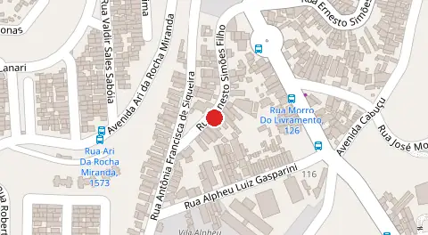 Mapa da localização