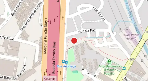 Mapa da localização