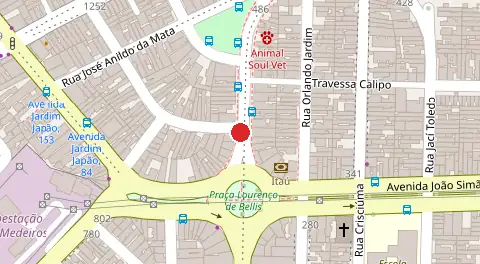 Mapa da localização