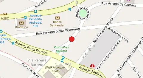 Mapa da localização