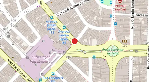 Mapa da localização