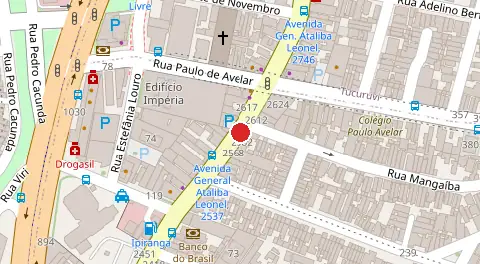 Mapa da localização