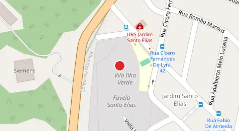 Mapa da localização