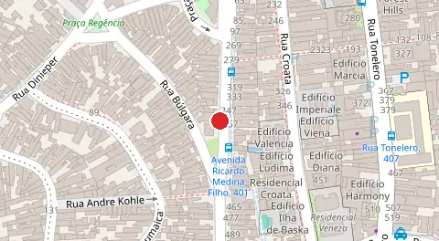Mapa da localização