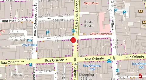 Mapa da localização