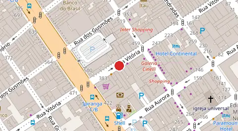 Mapa da localização