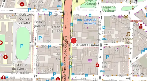 Mapa da localização