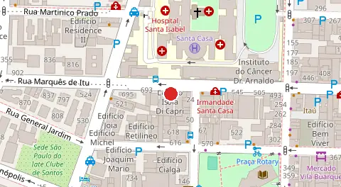 Mapa da localização