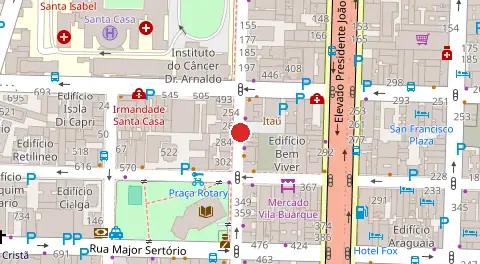 Mapa da localização