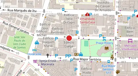 Mapa da localização
