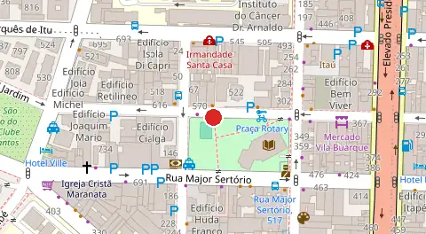 Mapa da localização