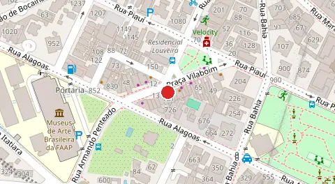 Mapa da localização