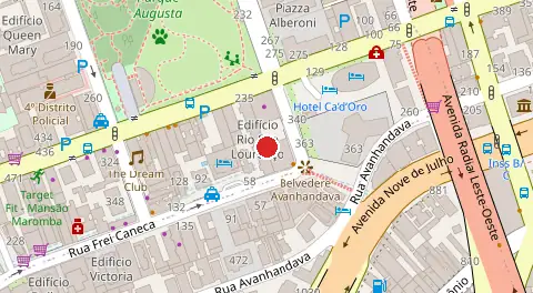 Mapa da localização