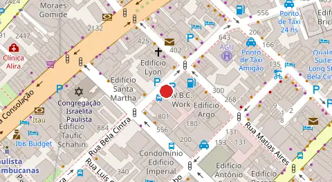 Mapa da localização