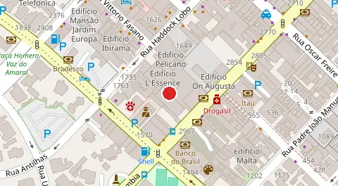 Mapa da localização