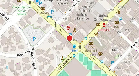 Mapa da localização