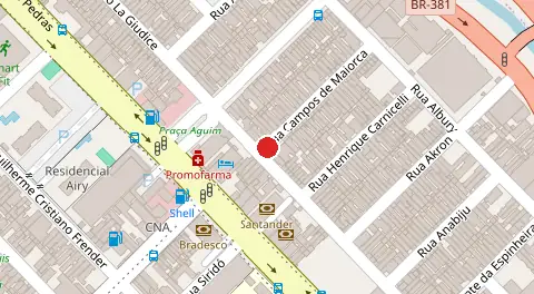 Mapa da localização
