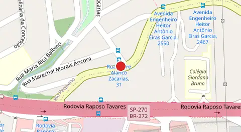 Mapa da localização