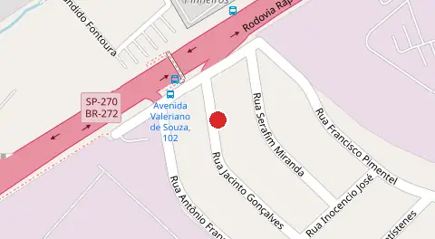 Mapa da localização