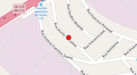 Mapa da localização