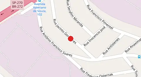 Mapa da localização