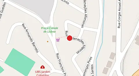 Mapa da localização