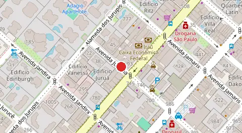 Mapa da localização
