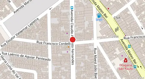 Mapa da localização