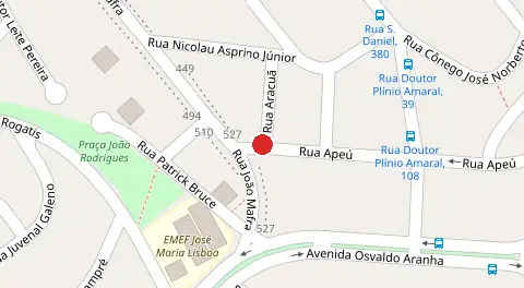 Mapa da localização