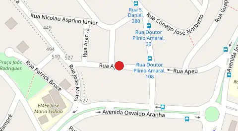 Mapa da localização