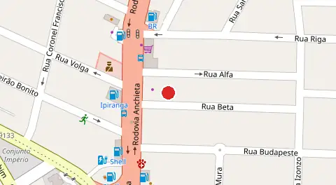 Mapa da localização