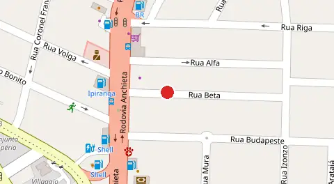 Mapa da localização
