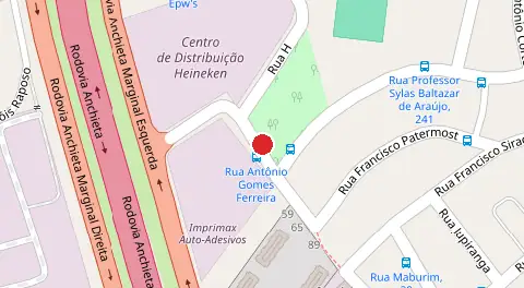 Mapa da localização