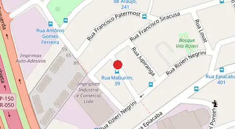 Mapa da localização