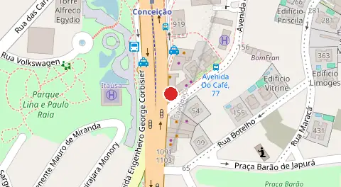 Mapa da localização