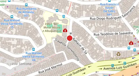 Mapa da localização