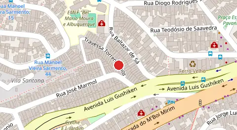 Mapa da localização