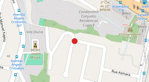 Mapa da localização