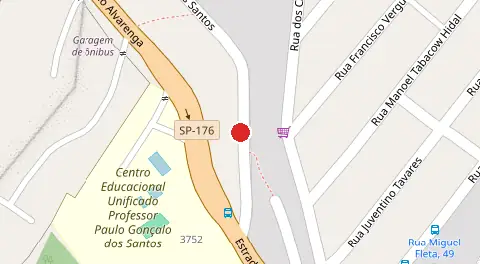 Mapa da localização