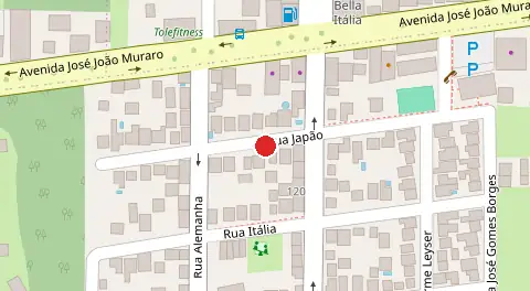 Mapa da localização