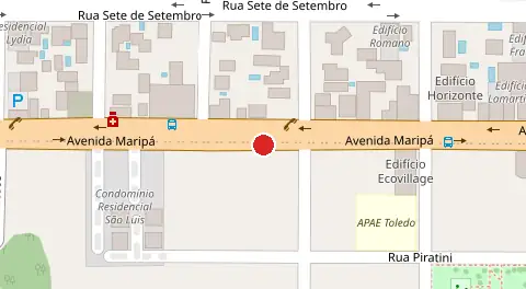 Mapa da localização