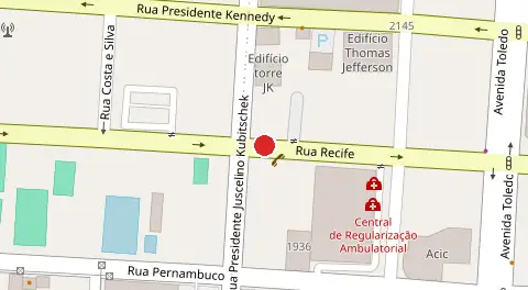 Mapa da localização