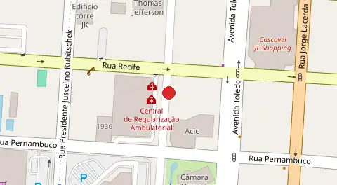 Mapa da localização